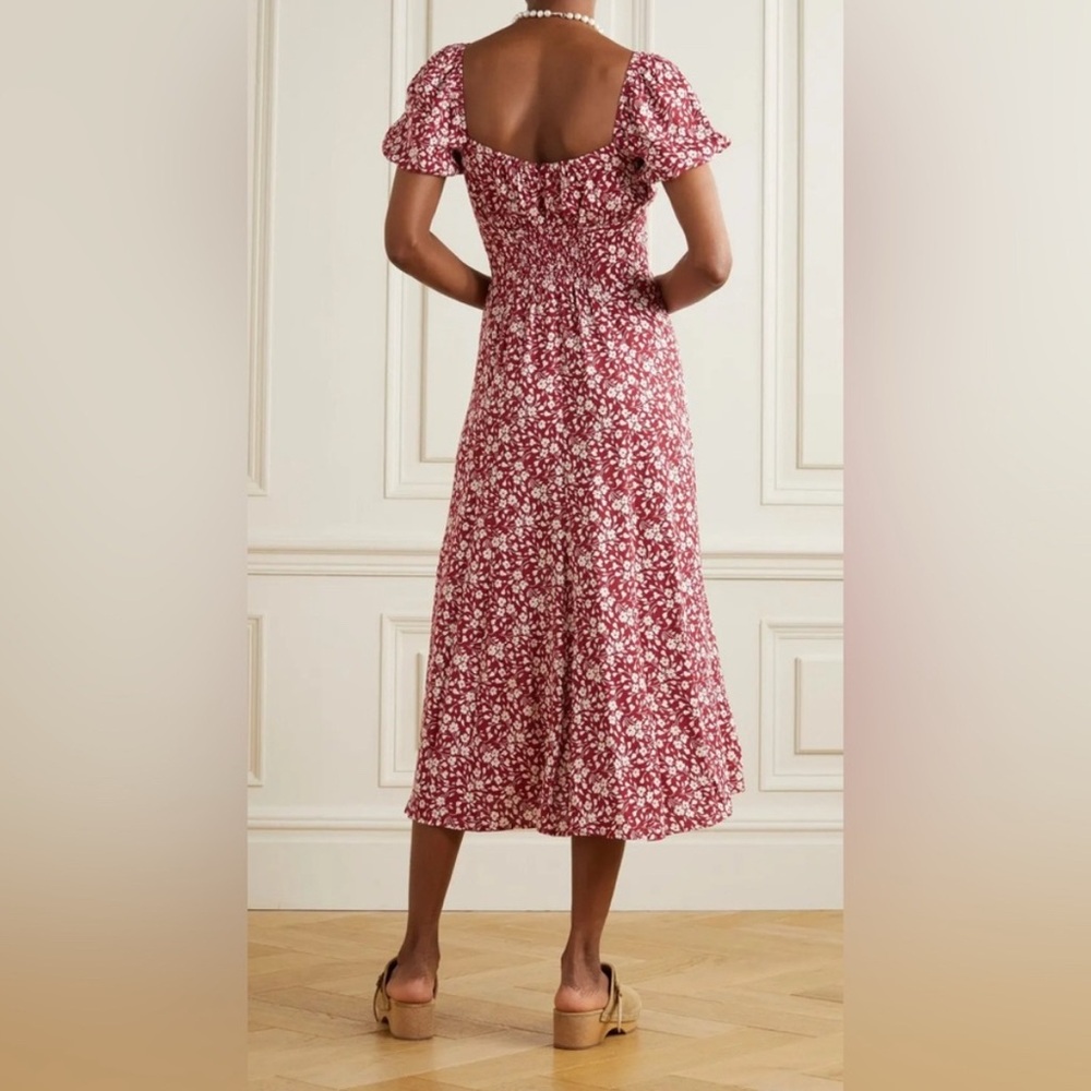 Reformation Teyana Floral Print Crepe Midi Dress - Picture 2 of 12
